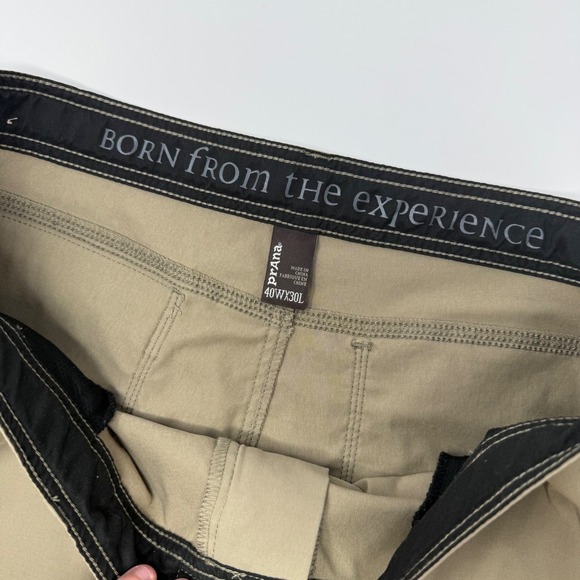 Prana Zion Mens Size 40x30 Khaki Stretch‎ Utility Cargo Pants Outdoor Adventure - Picture 7 of 9